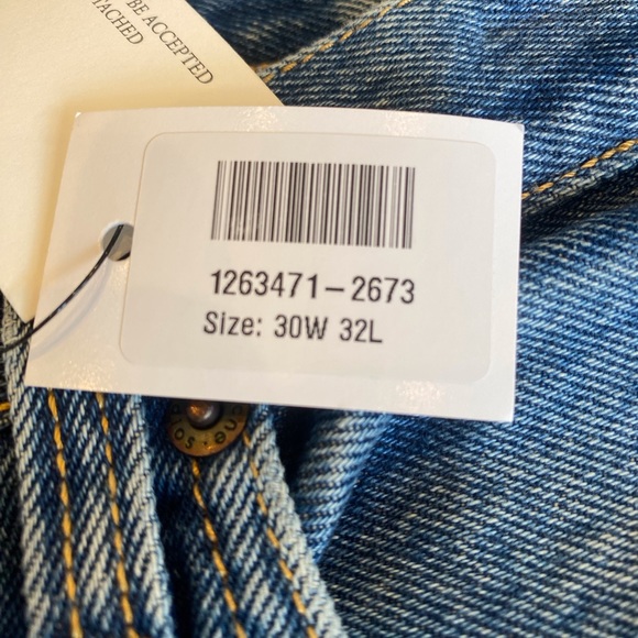 NWT Acne Studios Lite Wash Distressed Denim Jeans - Picture 2 of 5